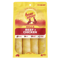 Pack of Natural Beef & Chicken Rolls for Dogs