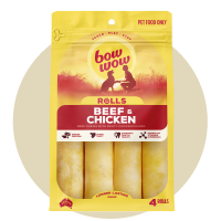Pack of Natural Beef & Chicken Rolls for Dogs
