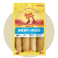 Pack of Natural Beef & Kangaroo Rolls for Dogs